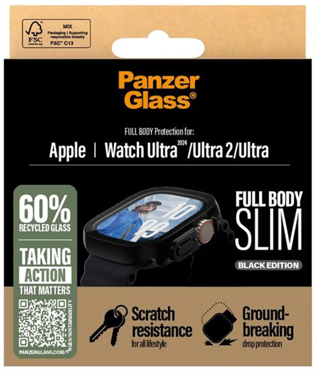 PanzerGlass Apple Watch Ultra 49mm Screenprotector - Zwart