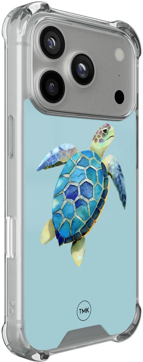 Casevibes iPhone 17 Pro Shockproof Hoesje - Blauw Schildpad - A/i17P/S/013