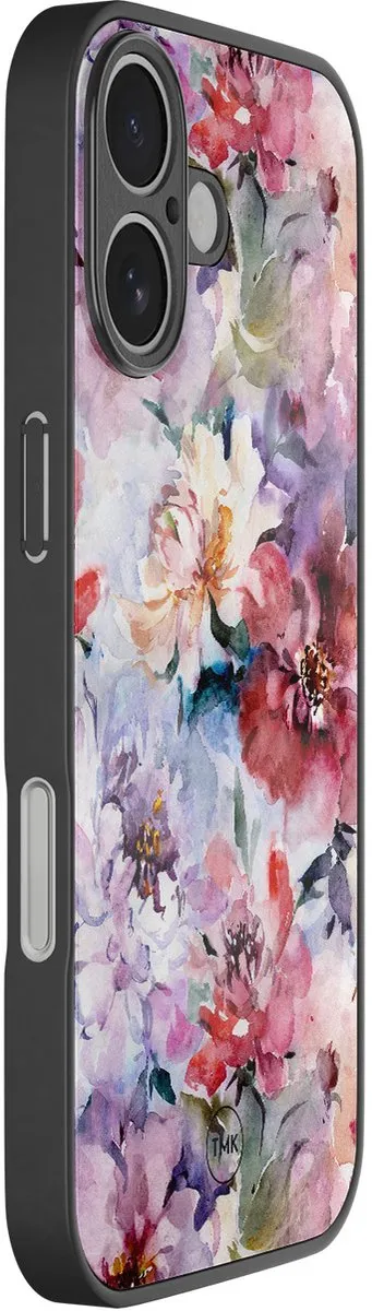 Casevibes iPhone 17 Hoesje Bloemen Acryl - Paars - A/i17/glas/033