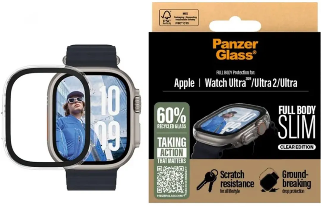 PanzerGlass Apple Watch Ultra 49mm Screenprotector - Transparant