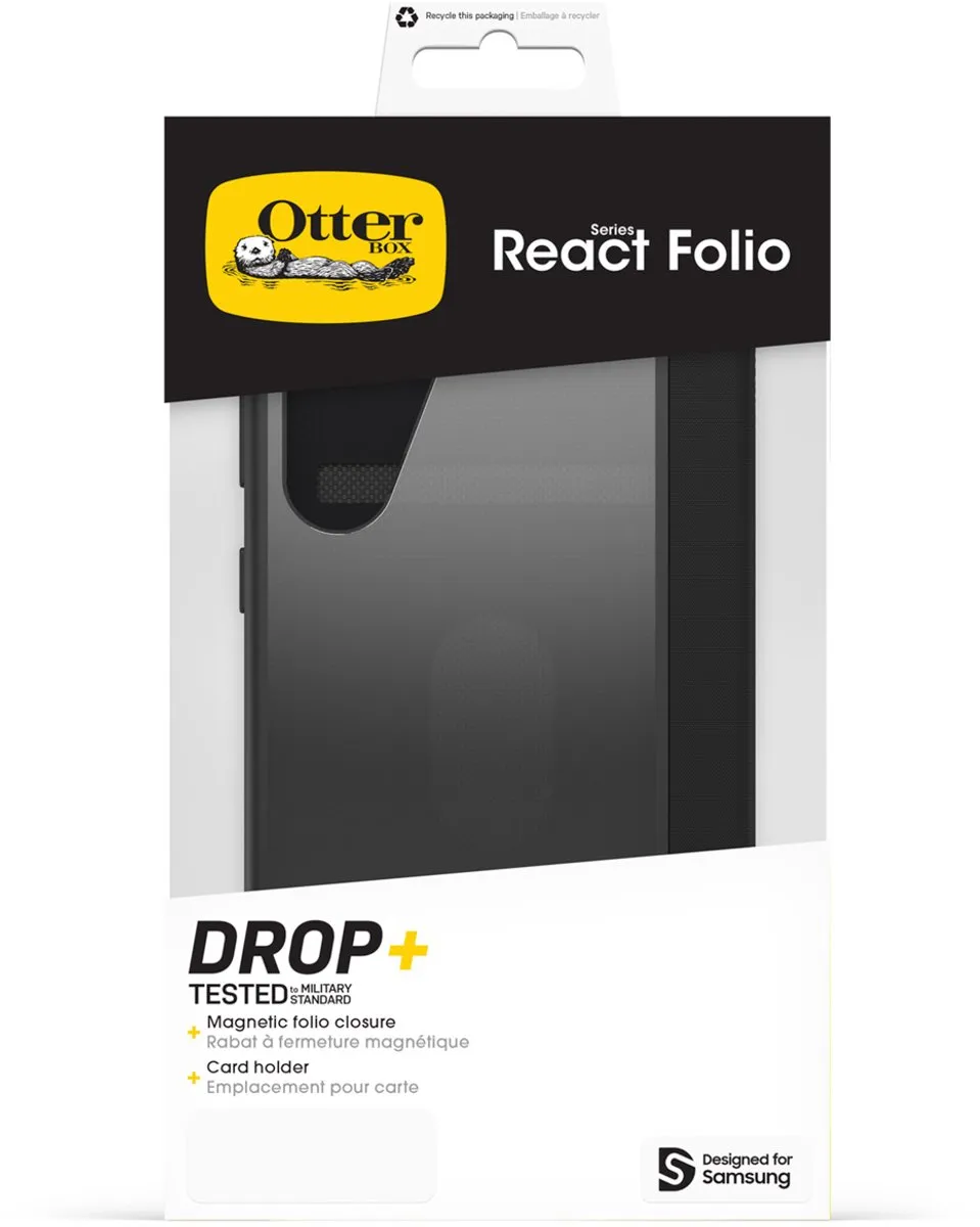 OtterBox React Folio Backcover 77-97831 - Samsung Galaxy S25 Plus - Zwart - afbeelding 6 van 6