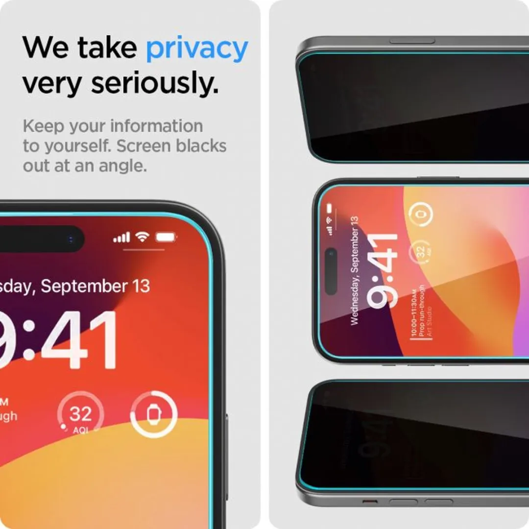 Spigen Glas.TR EZ Fit Privacy iPhone 15 Plus - afbeelding 3 van 6