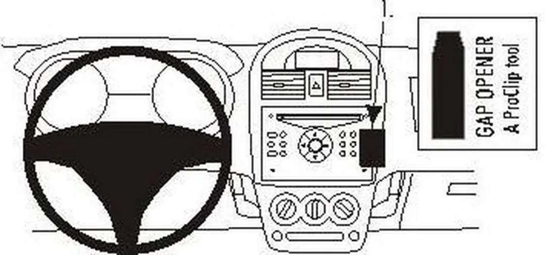 Brodit ProClip 853357 Houder - Subaru/G3X Justy & Suzuki Ignis - Zwart - afbeelding 2 van 2