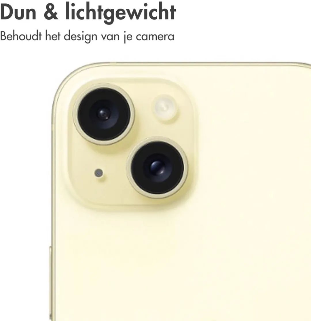 Imoshion Camera Lens Protector iPhone 15 Plus - 2 Stuks - Groen & Geel