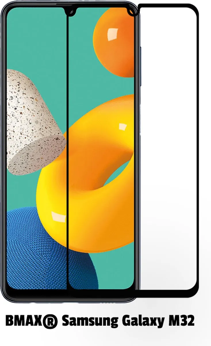 BMAX Screenprotector Samsung Galaxy M32 4G - 2 Stuks - Zwart