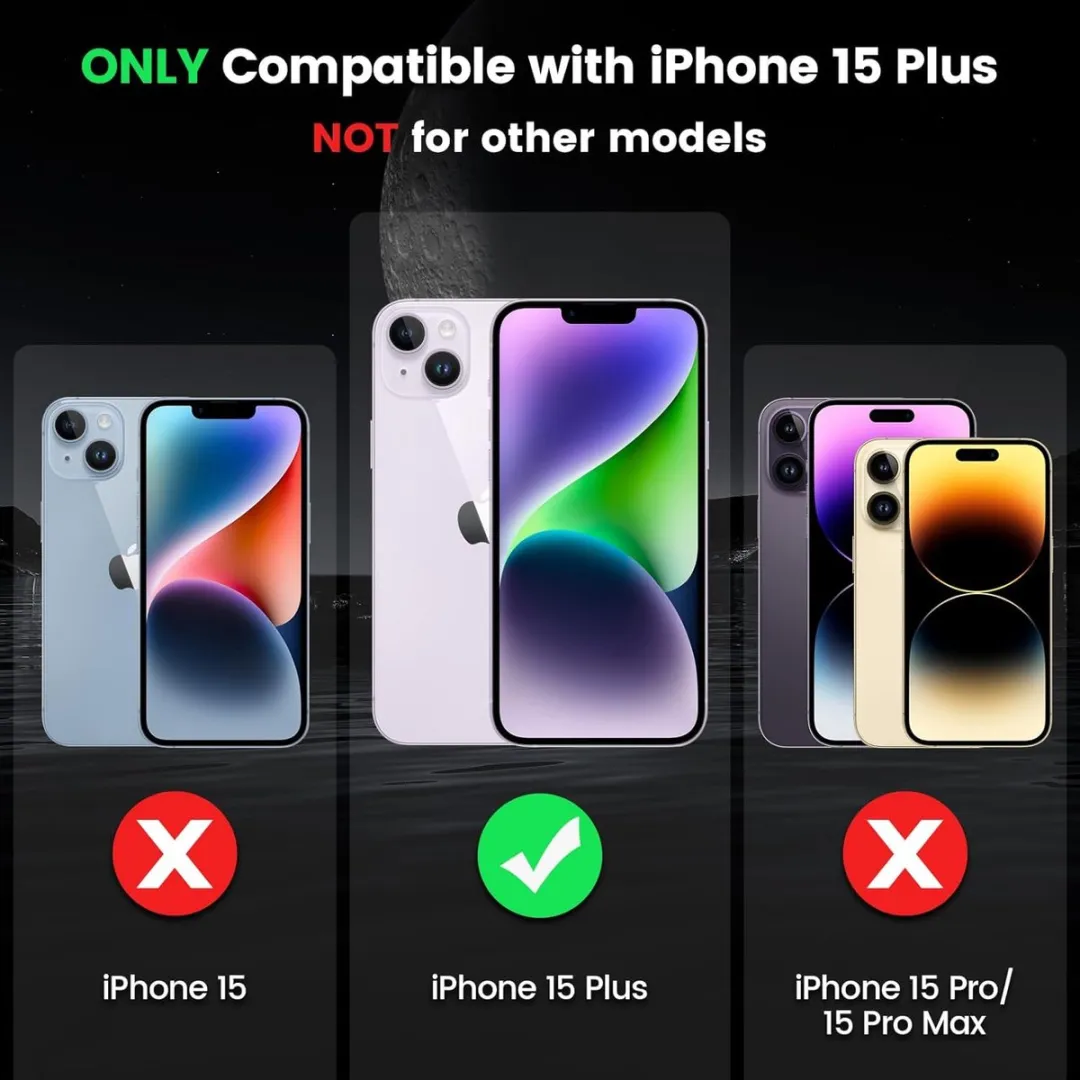 Nillkin iPhone 15 Plus Hoesje - Mat Zwart