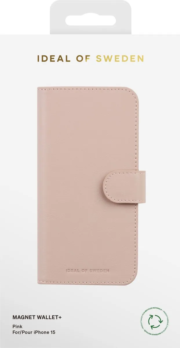 iDeal of Sweden Magnet Wallet+ iPhone 15 - Roze