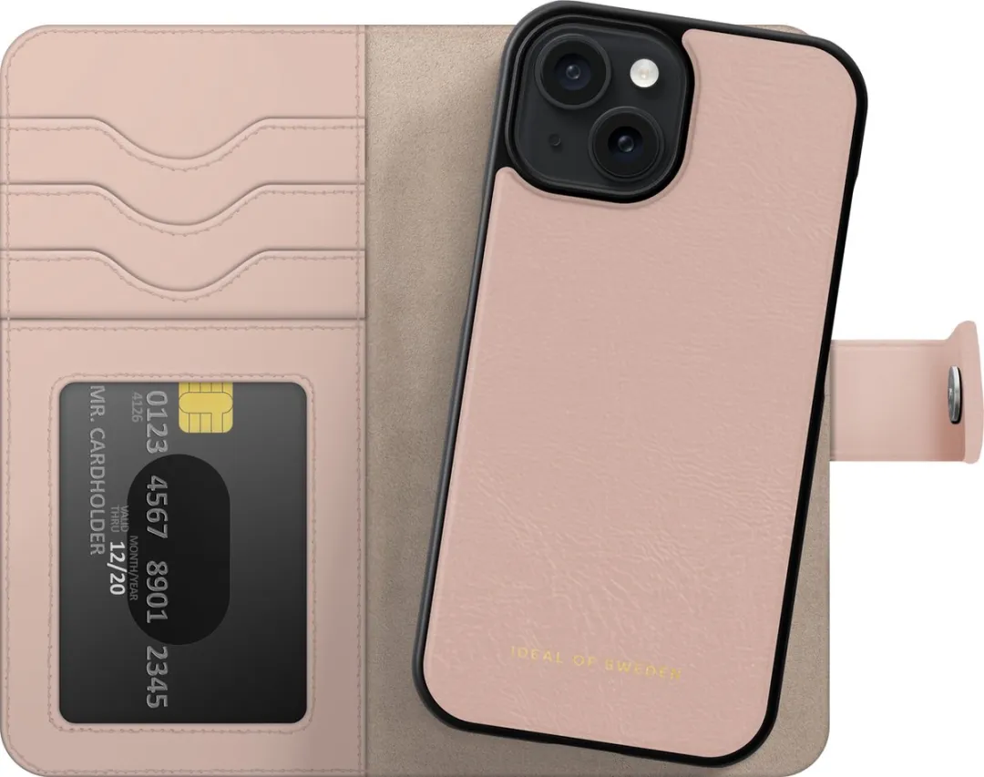 iDeal of Sweden Magnet Wallet+ iPhone 15 - Roze