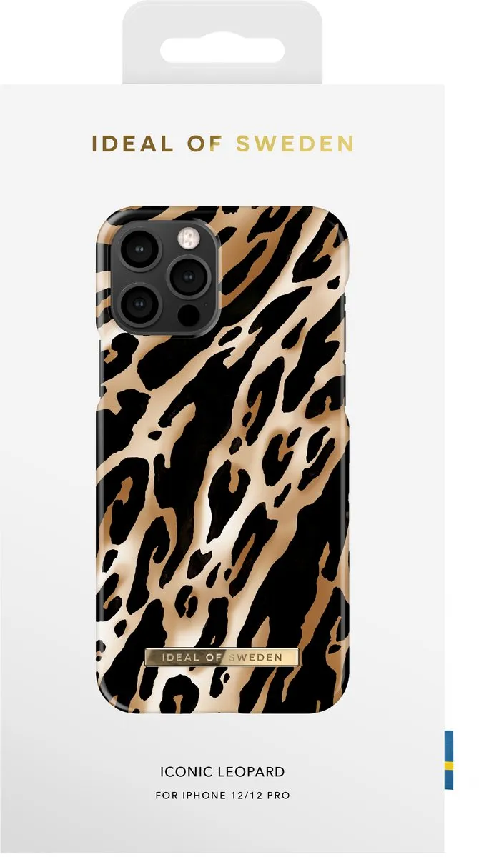 iDeal of Sweden iPhone 12/12 Pro Hoes Iconic Leopard - IDFCAW21-I2061-356 - Zwart/Bruin - afbeelding 2 van 6