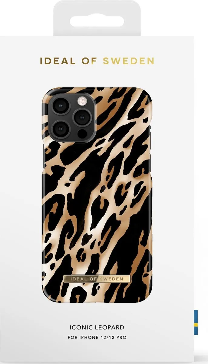 iDeal of Sweden iPhone 12/12 Pro Hoes Iconic Leopard - IDFCAW21-I2061-356 - Zwart/Bruin - afbeelding 4 van 6