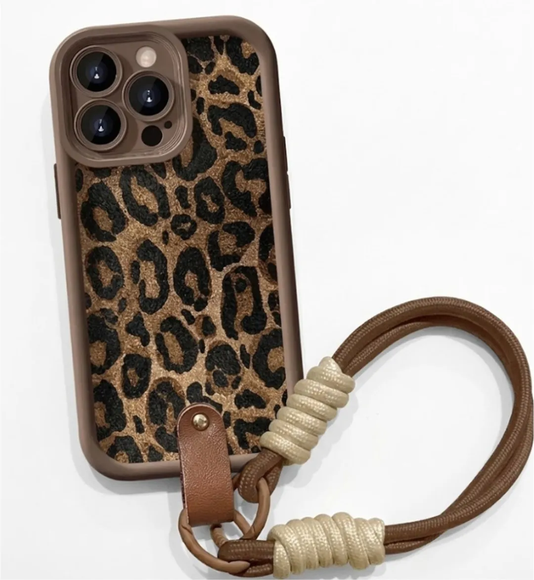 NUVEX iPhone 13 Hoesje Bruin Luipaard Print