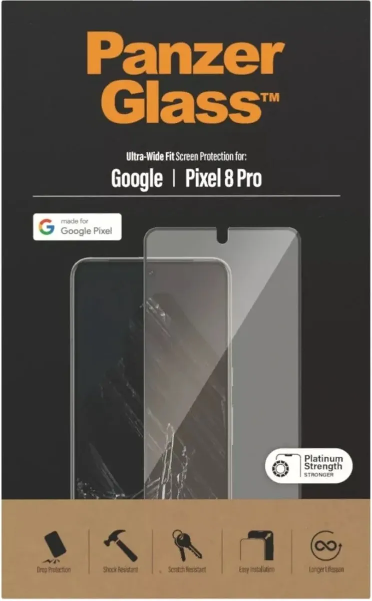 PanzerGlass PZ-4781 Screenprotector Google Pixel 8 Pro - Zwart