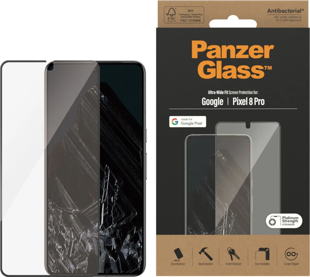 PanzerGlass PZ-4781 Screenprotector Google Pixel 8 Pro - Zwart