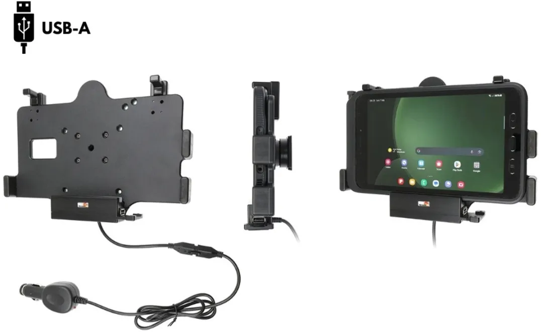 Brodit Halter Galaxy Tab Active 5 Pogo-Pin - 8 Inch - Zwart