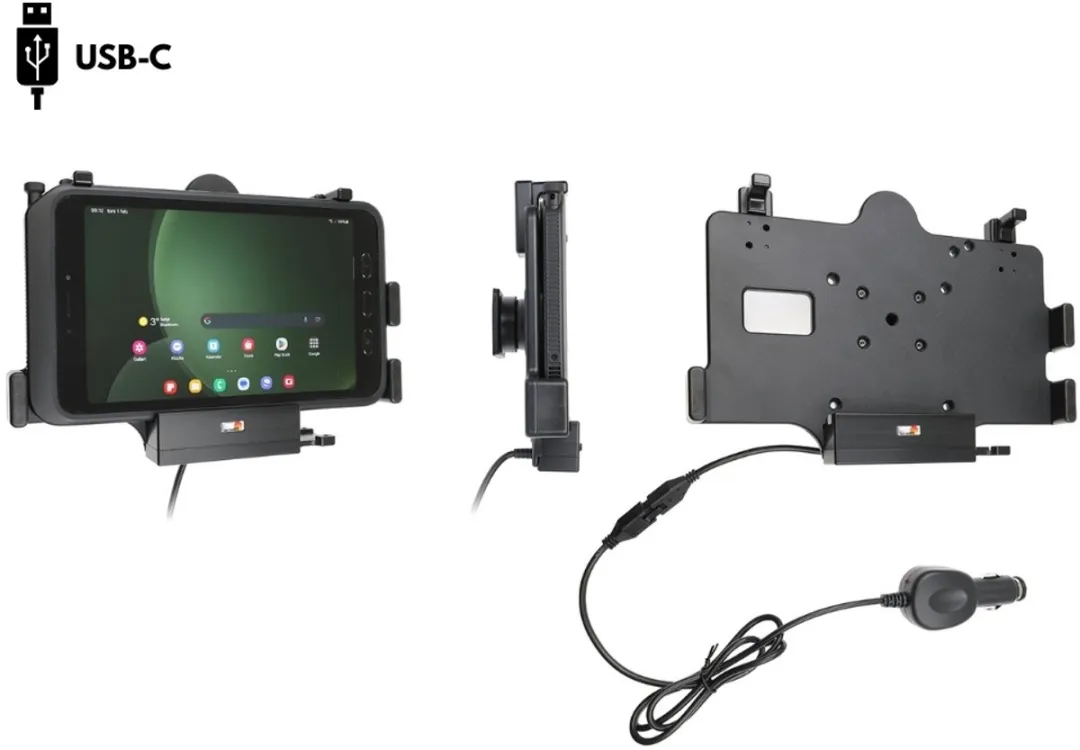 Brodit Halter Galaxy Tab Active 5 Pogo-Pin - 8 Inch - Zwart