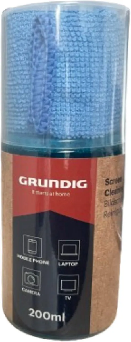 Grundig Schermreinigingsspray 200ml - Inclusief Microvezeldoek