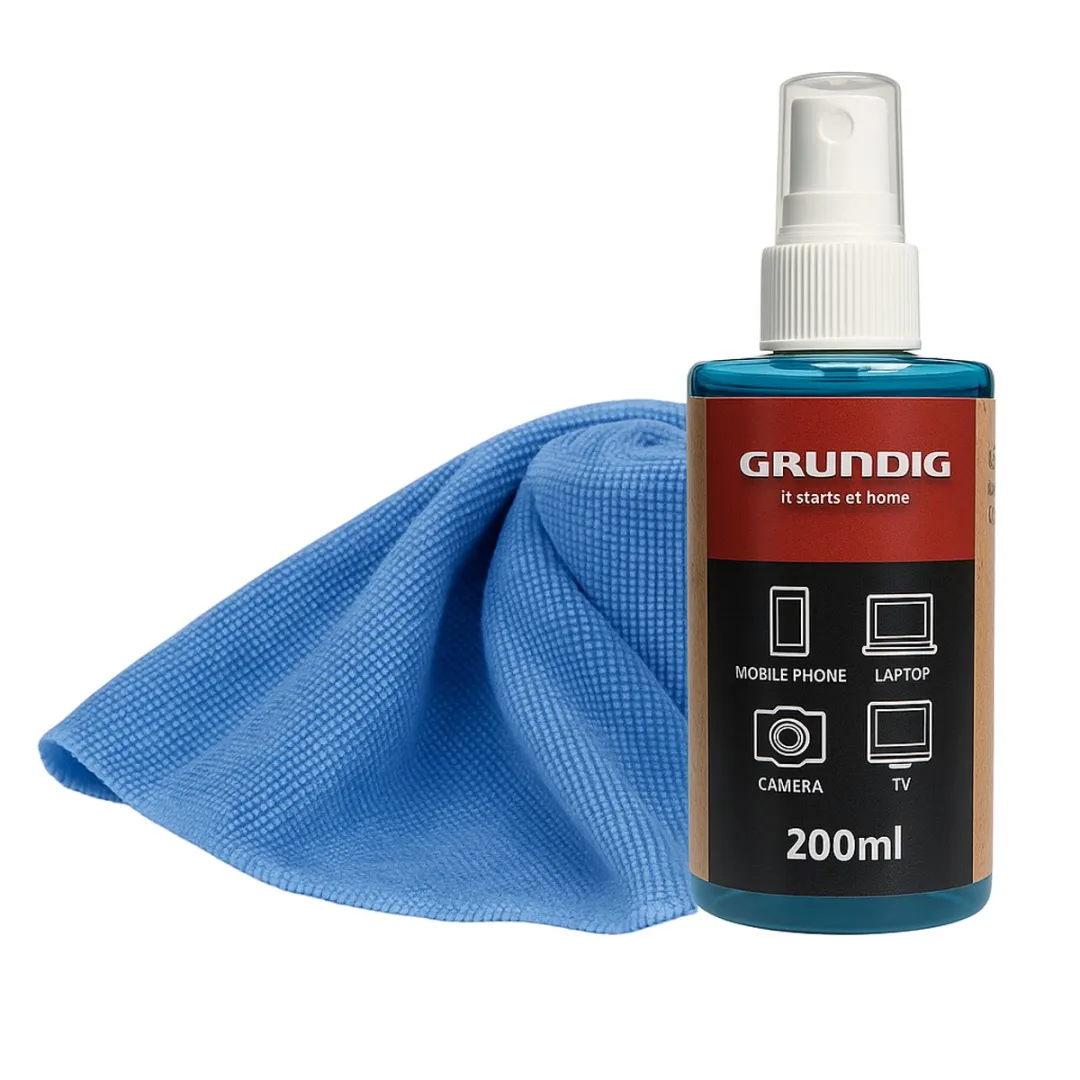 Grundig Schermreinigingsspray 200ml - Inclusief Microvezeldoek