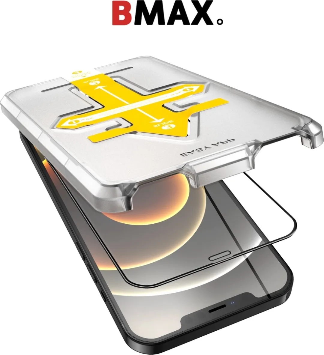 BMAX iPhone 7 Full Cover Gehard Glas - Zwart