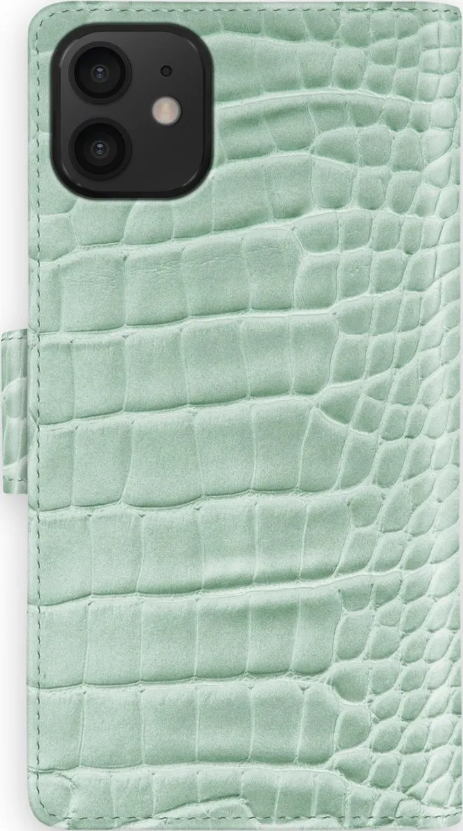 iDeal of Sweden iPhone 12 Mini Phone Wallet Mint Croco - 3 Pasjes - afbeelding 3 van 6