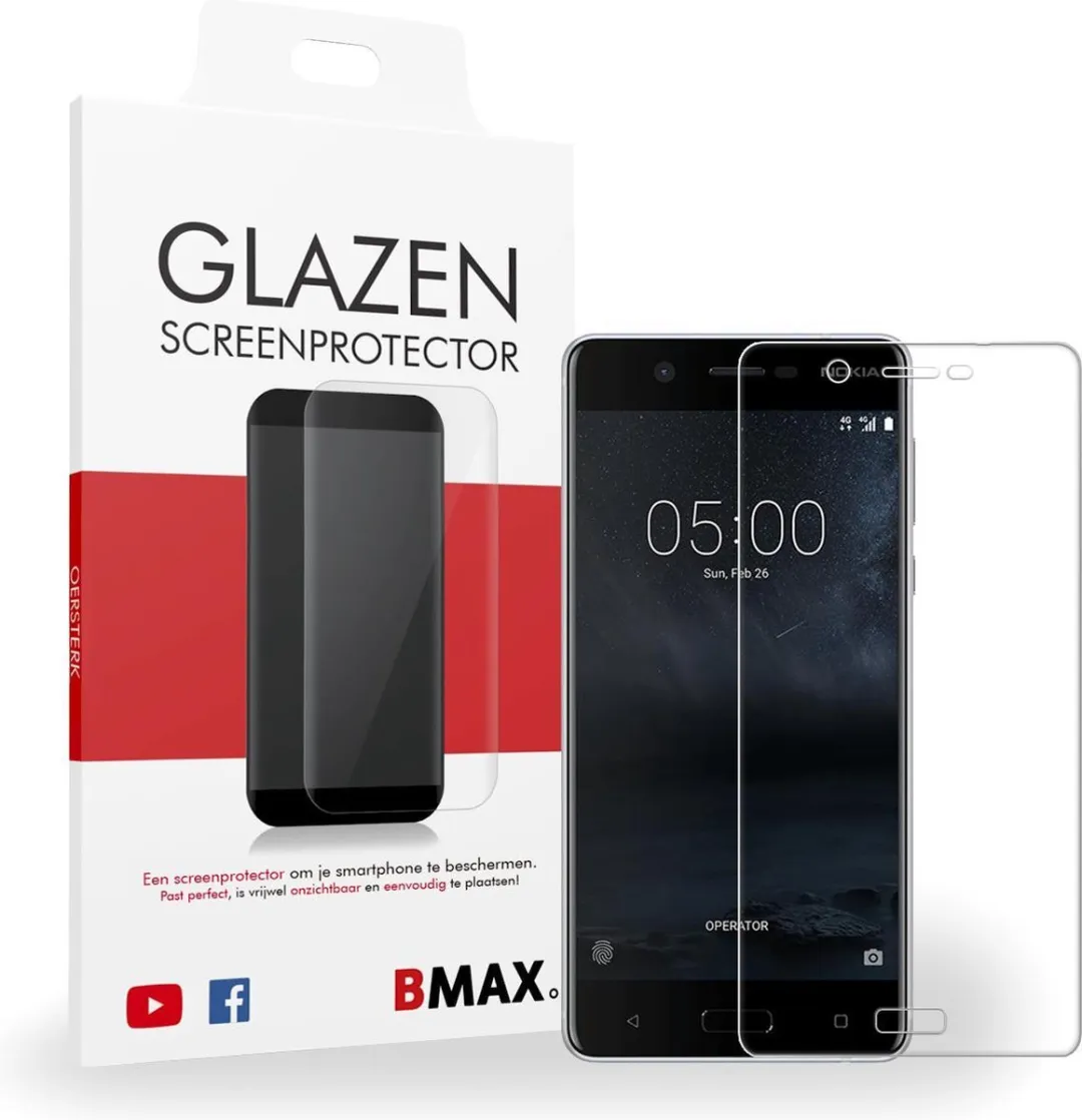 BMAX Glazen Screenprotector Nokia 5 Full Cover 3D