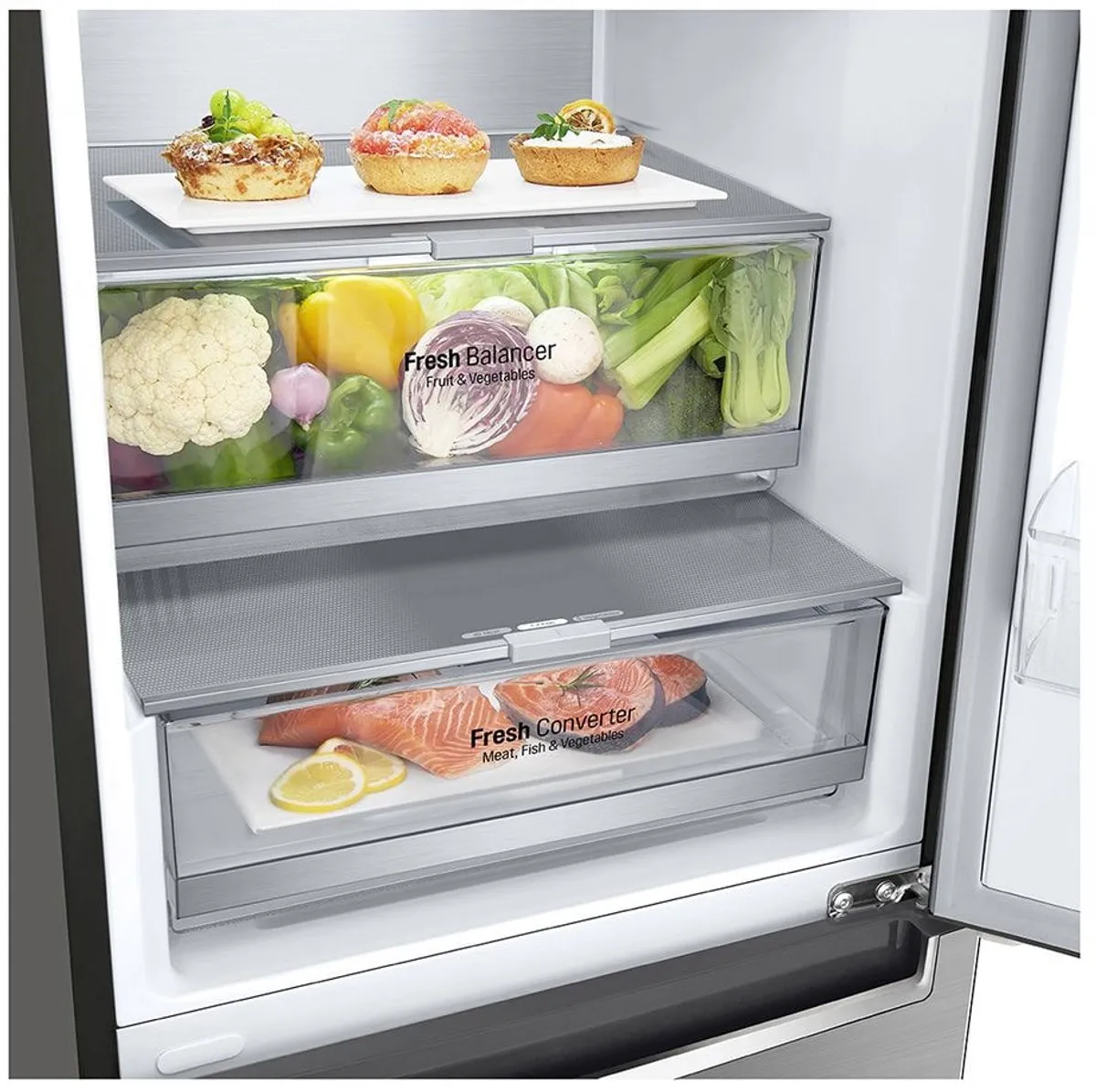LG GBB72PZUGN Koelvriescombinatie - 419L - Roestvrijstaal