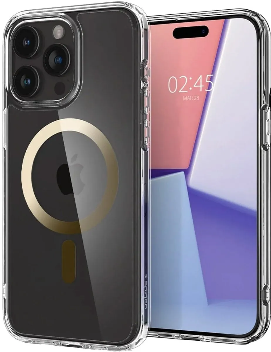 Spigen Ultra Hybrid MagFit ACS06718 iPhone 15 Pro Hoesje - Goud