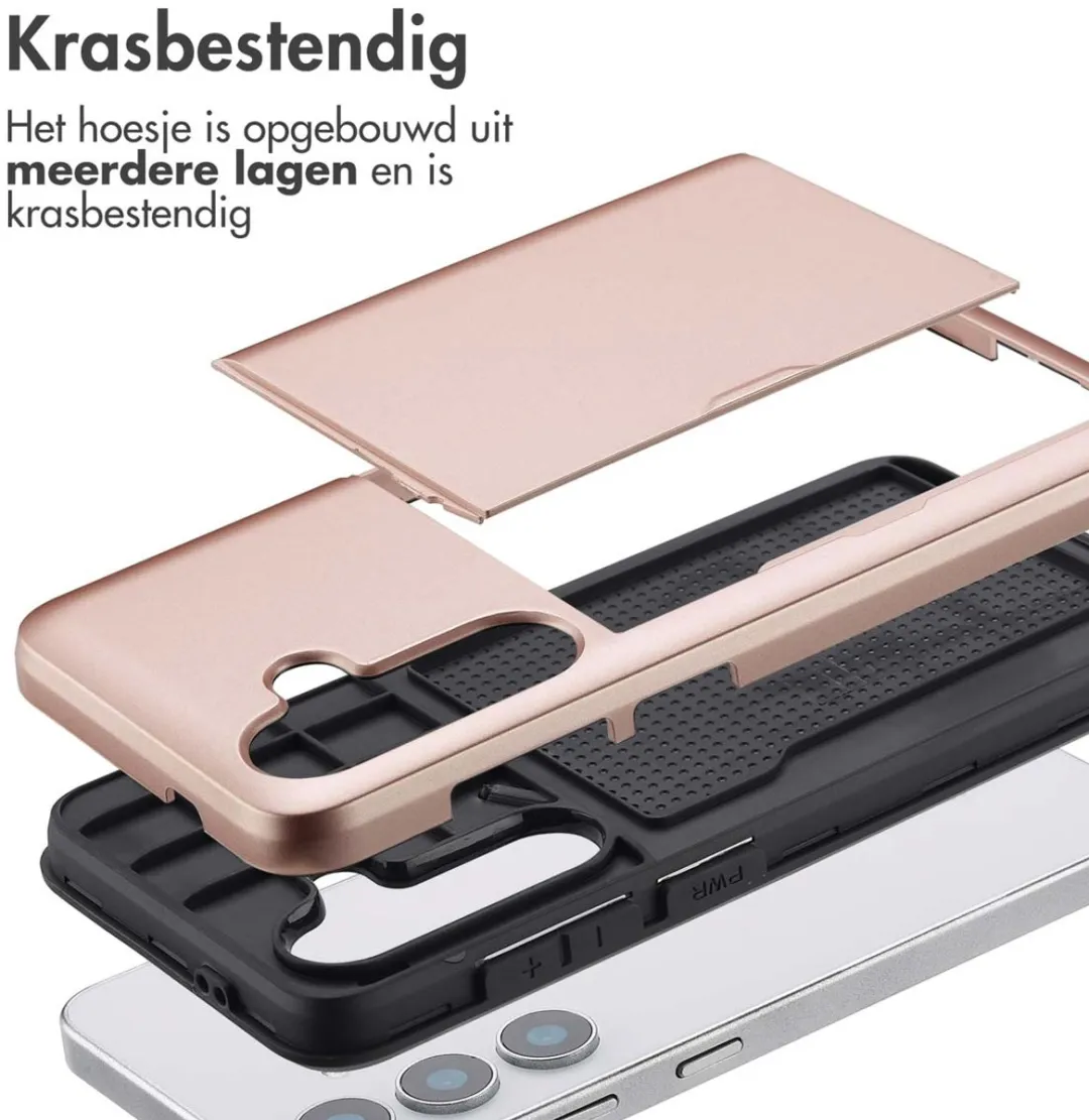Imoshion Hoesje Samsung Galaxy S25 - Rosé Goud - 2 Pasjes