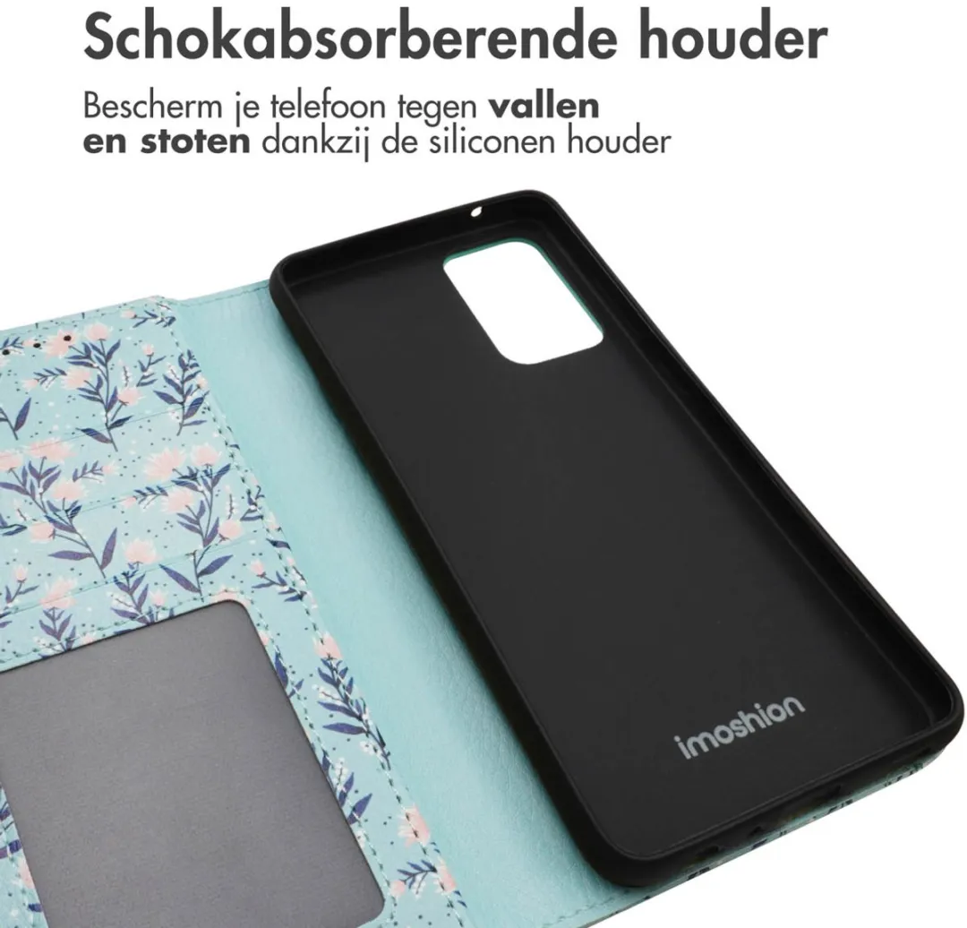 Imoshion Hoesje Samsung Galaxy A52 - Blue Flowers - 3 Pasjes - afbeelding 6 van 6