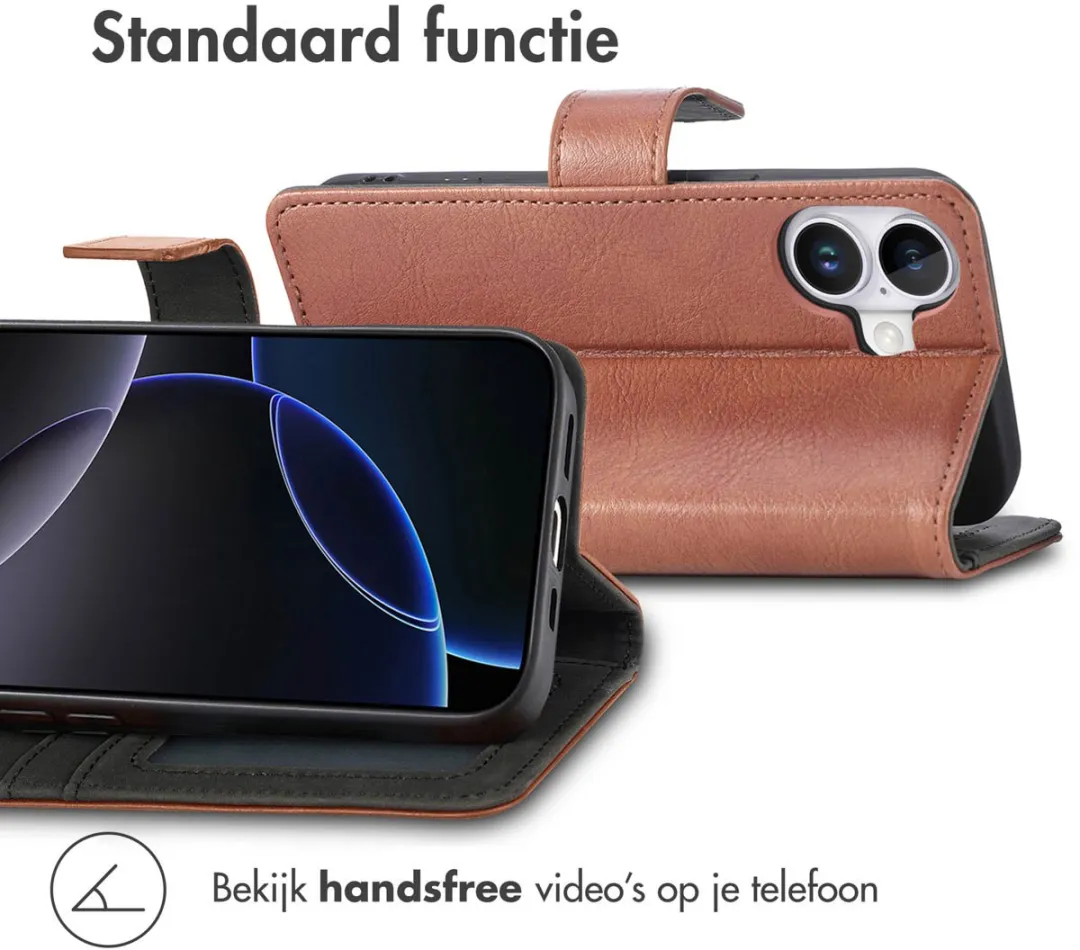 Imoshion iPhone 17 Hoesje - 3 Pasjes - Bruin