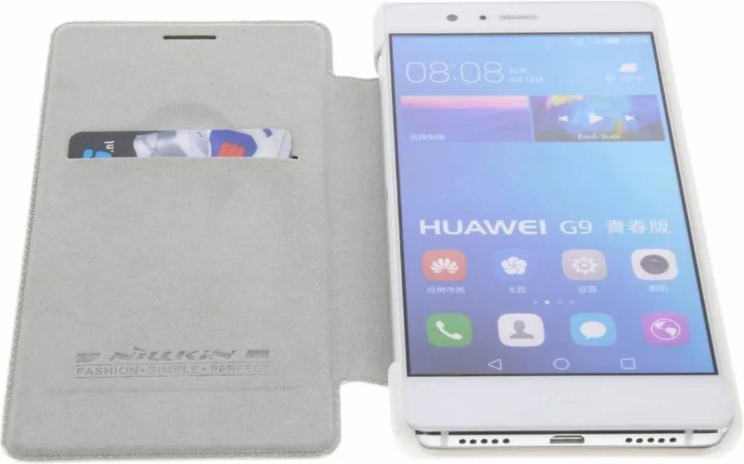 Nillkin Qin Leather Bookhoes Huawei P9 - Wit - afbeelding 3 van 4