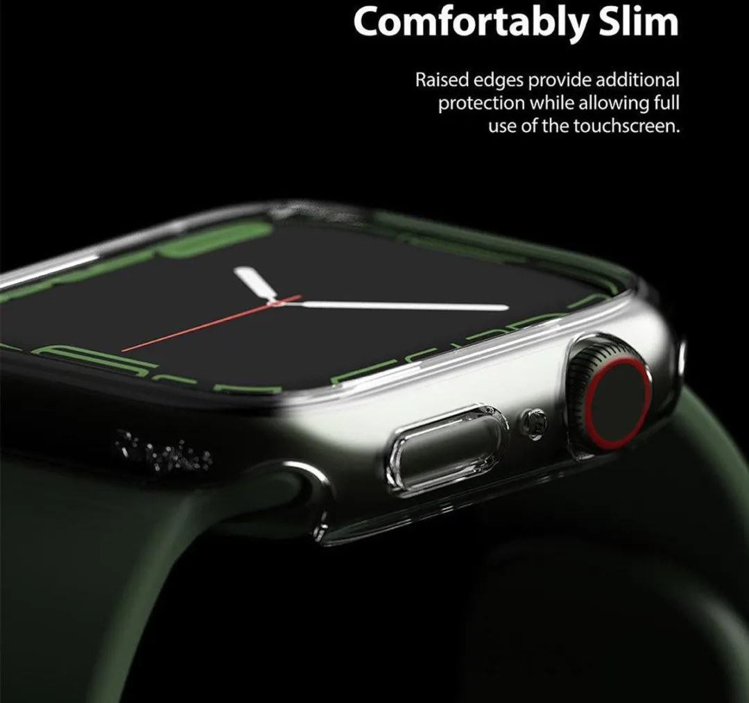 Ringke Slim Apple Watch 7 41mm Hoesje Transparant Groen - 2 Stuks