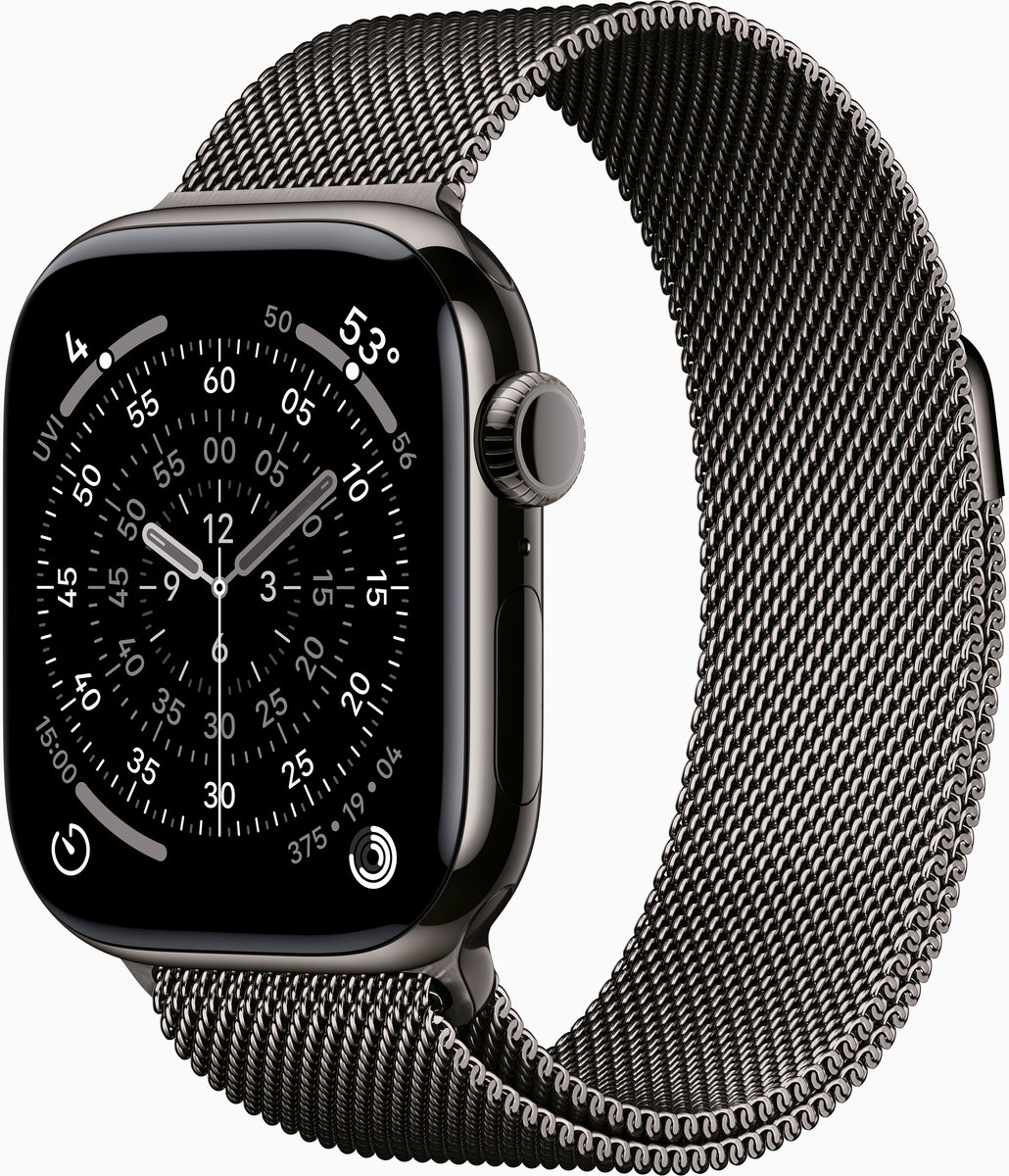 Apple Watch 11 - Wifi + 5G - 46mm - Slate Titanium Case with Slate Milanese Loop - M/L