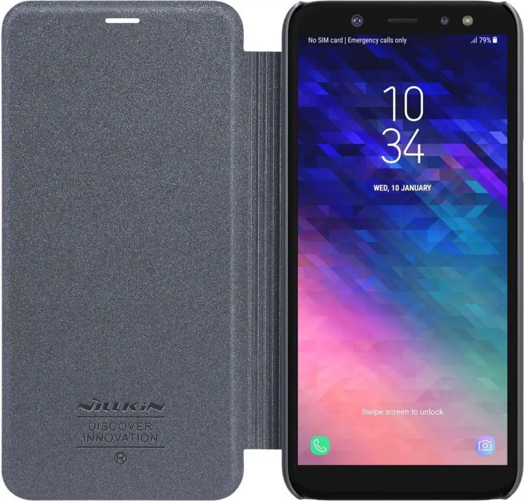 Nillkin Sparkle Series Hoesje Samsung Galaxy A6+ 2018 - Zwart - afbeelding 2 van 6