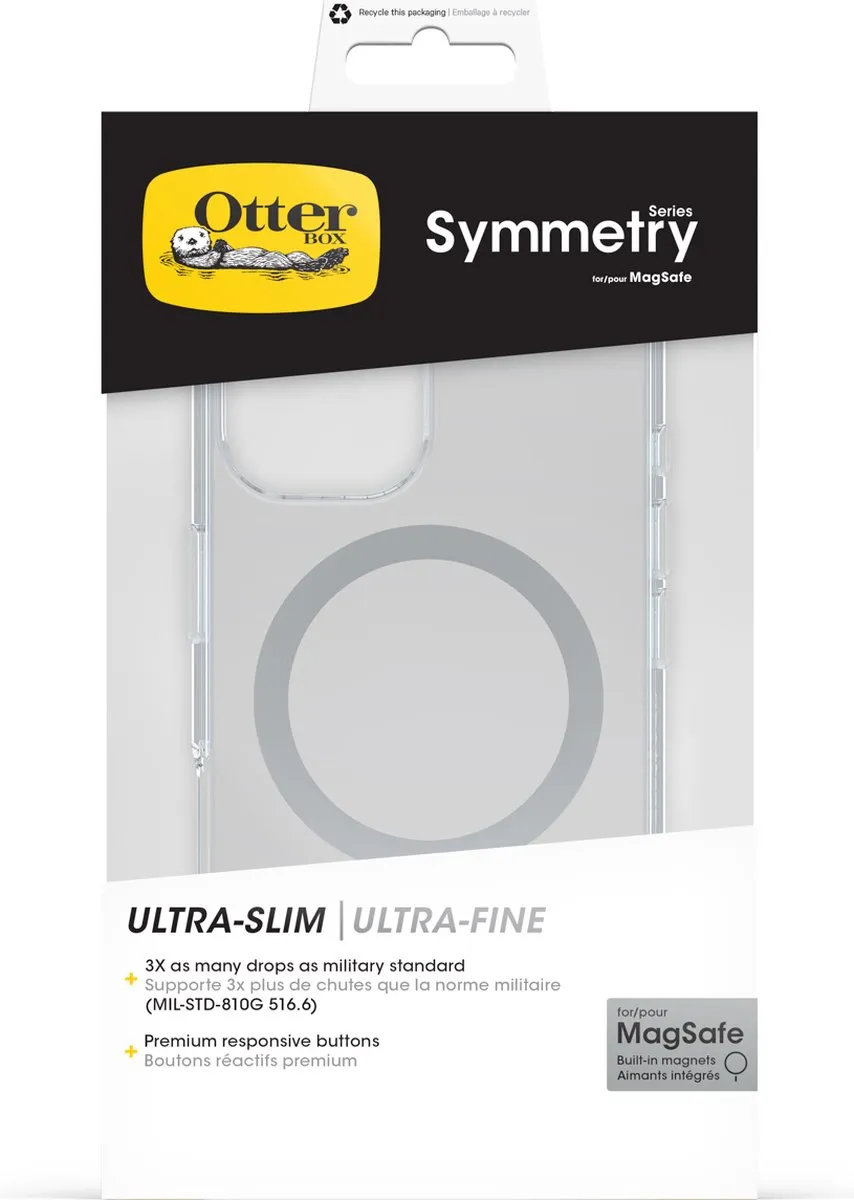 OtterBox Symmetry Hoesje iPhone 16 - Transparant - MagSafe