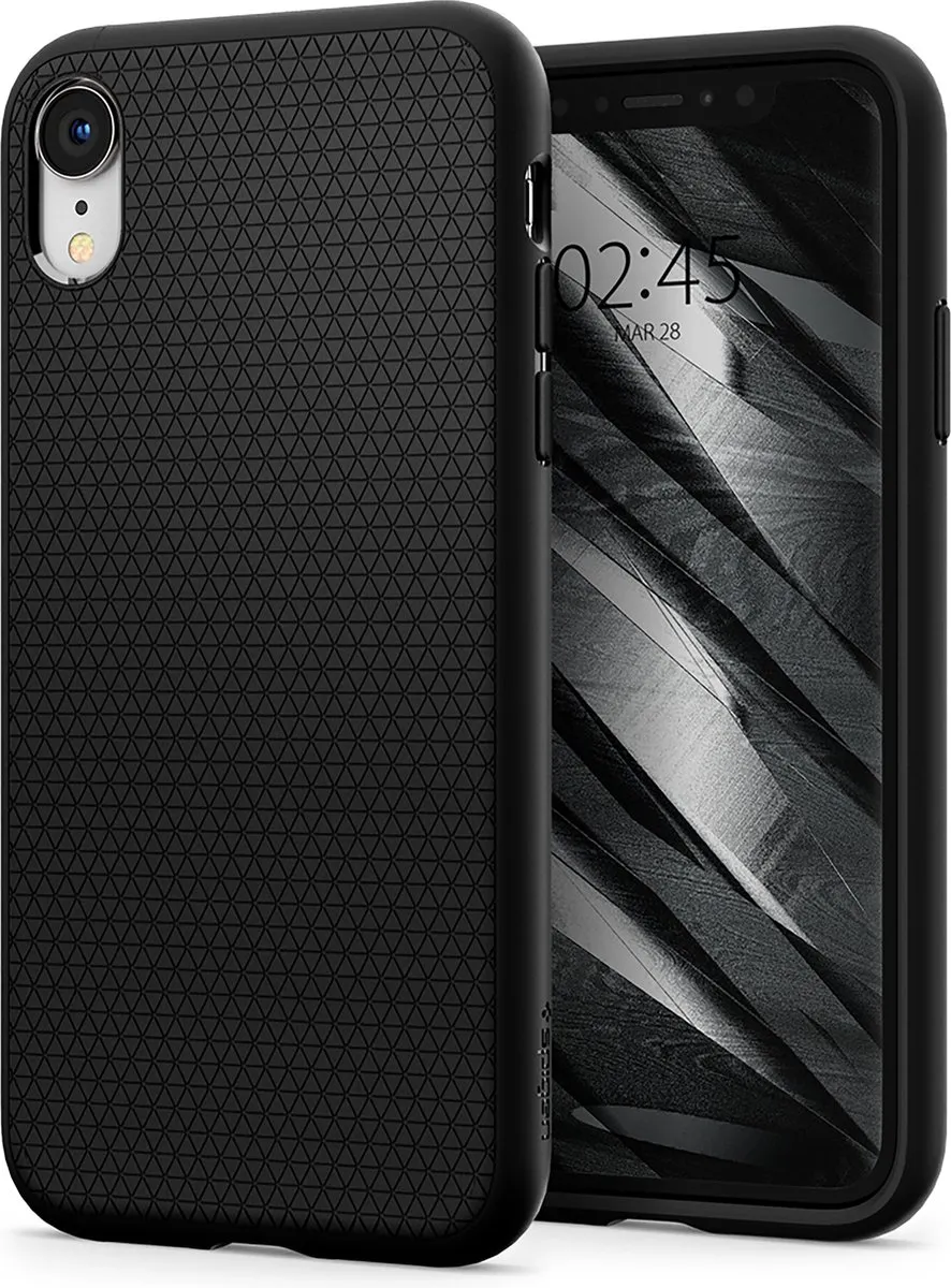 Spigen Liquid Air 064CS24872 iPhone XR Hoesje - Zwart