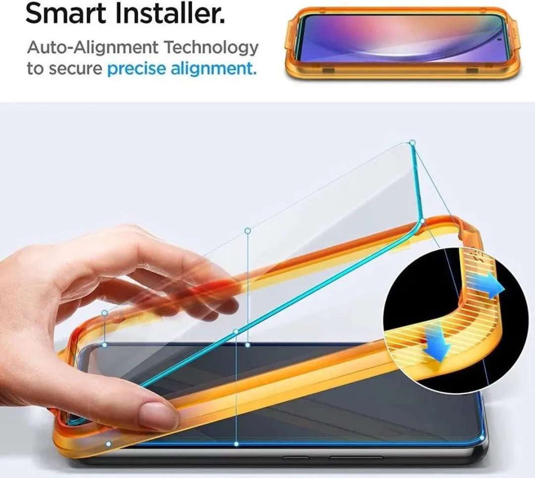 Spigen AlignMaster AGL05966 Screenprotector - 2 Stuks - Transparant - afbeelding 6 van 6