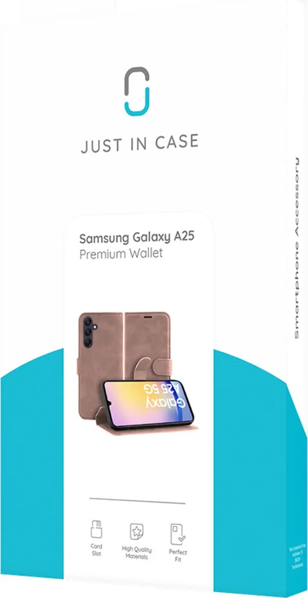 Just in Case Cazy Hoesje Samsung Galaxy A25 - Roze - 4 Pasjes