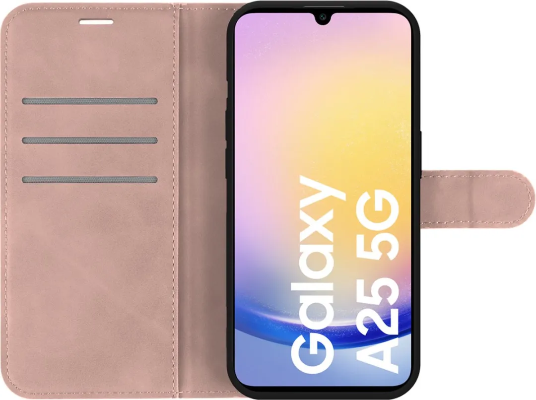Just in Case Cazy Hoesje Samsung Galaxy A25 - Roze - 4 Pasjes