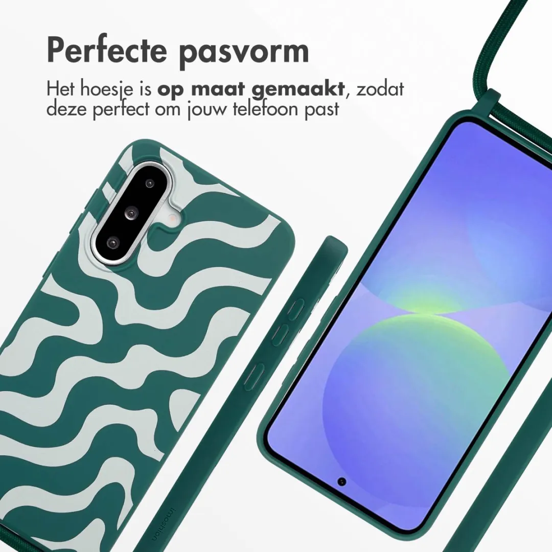 Imoshion Hoesje Samsung Galaxy A36/A56 - Siliconen Petrol Green Groovy - afbeelding 2 van 4