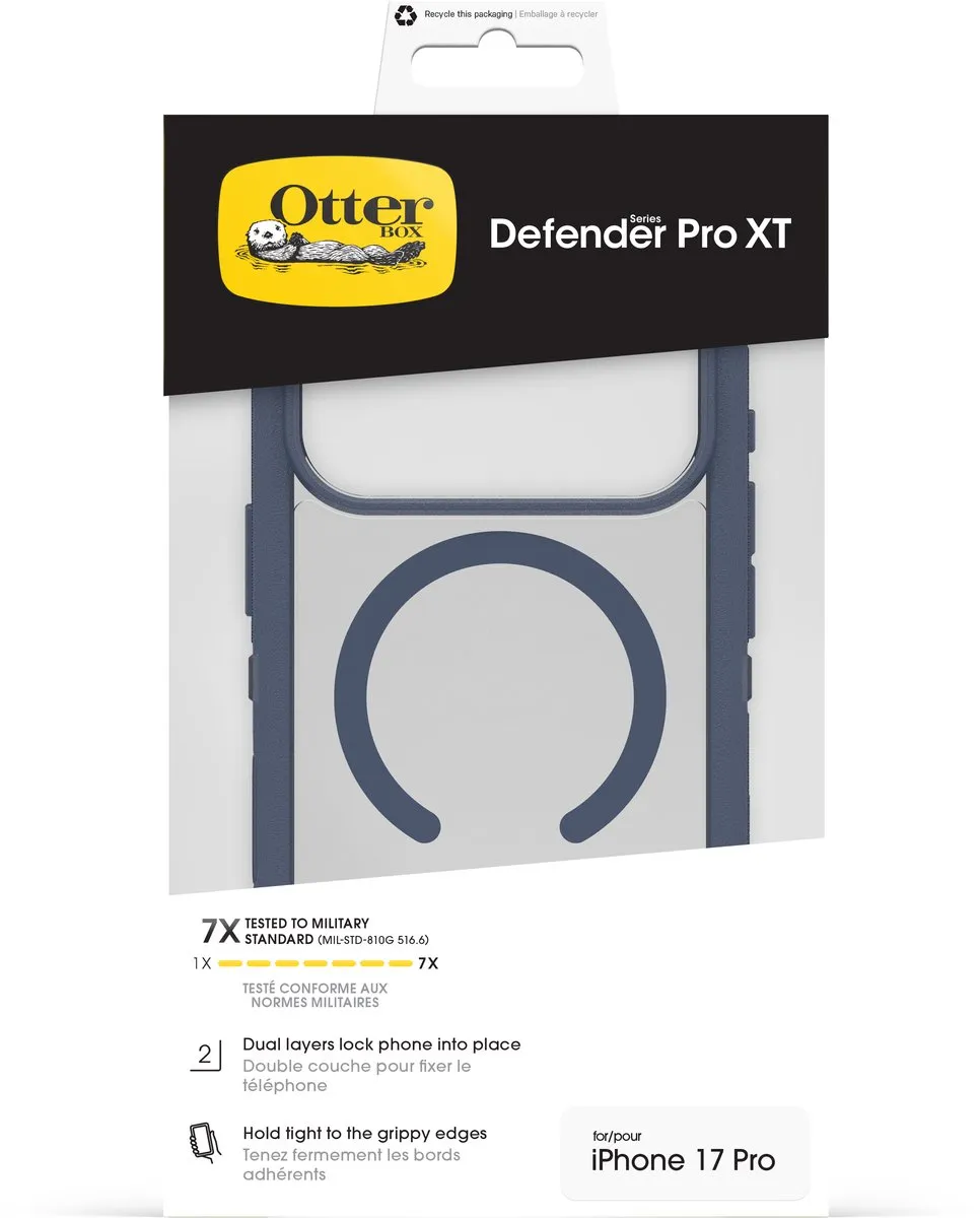 OtterBox Defender Pro 77-98514 iPhone 17 Pro Hoesje - Blauw/Transparant