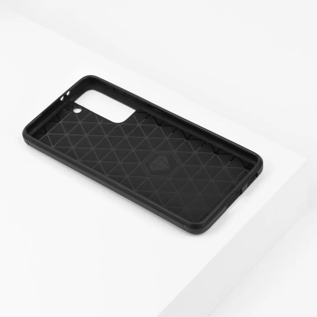 BMAX Carbon Hoesje BMAX91478 Samsung Galaxy S21 - Zwart