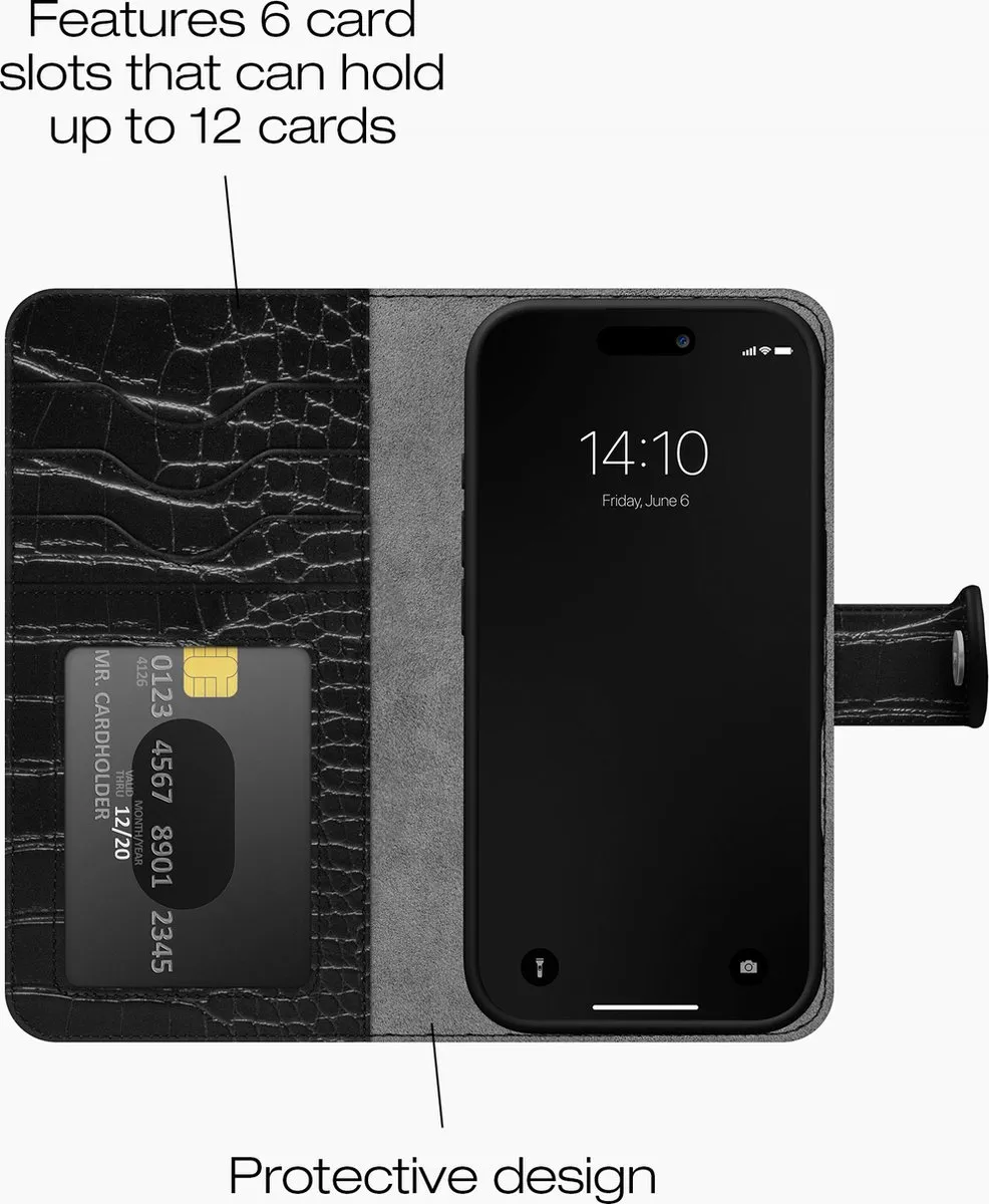 iDeal of Sweden Magnet Wallet+ IDMWP-I2461-334 - iPhone 16 - Zwart