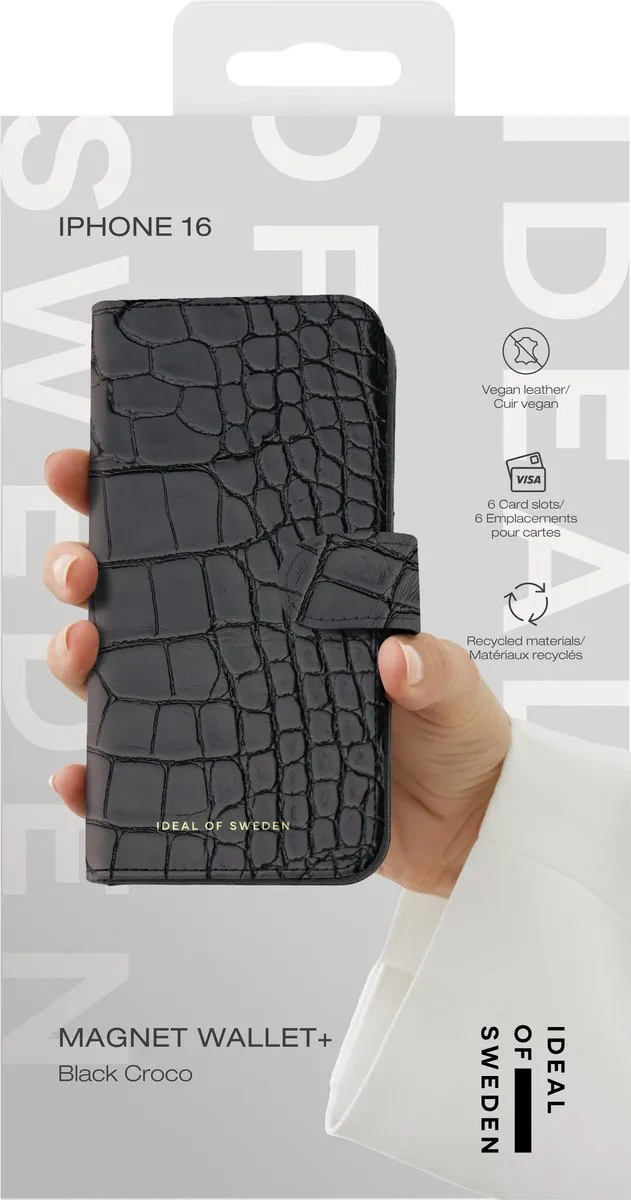 iDeal of Sweden Magnet Wallet+ IDMWP-I2461-334 - iPhone 16 - Zwart