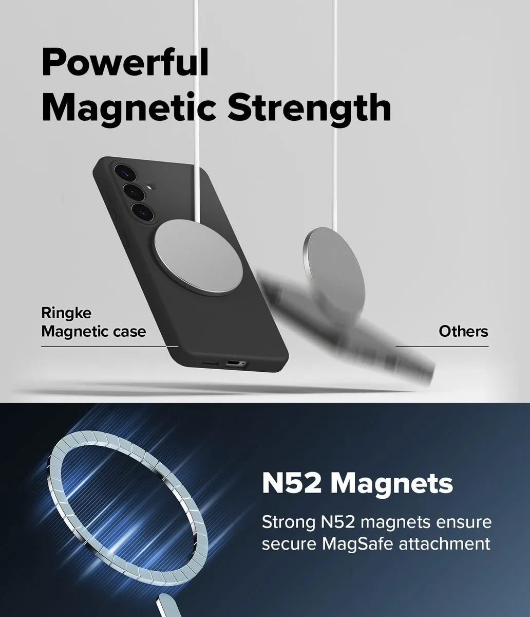 Ringke Silicone Magnetic Hoesje Samsung Galaxy S26 - Zwart