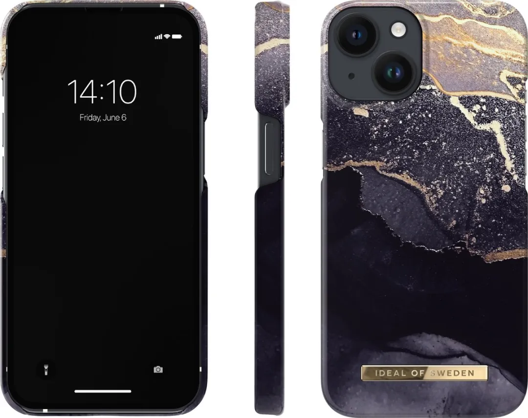 iDeal of Sweden iPhone 14 Hoesje Golden Twilight Marble mpn-7340205165986