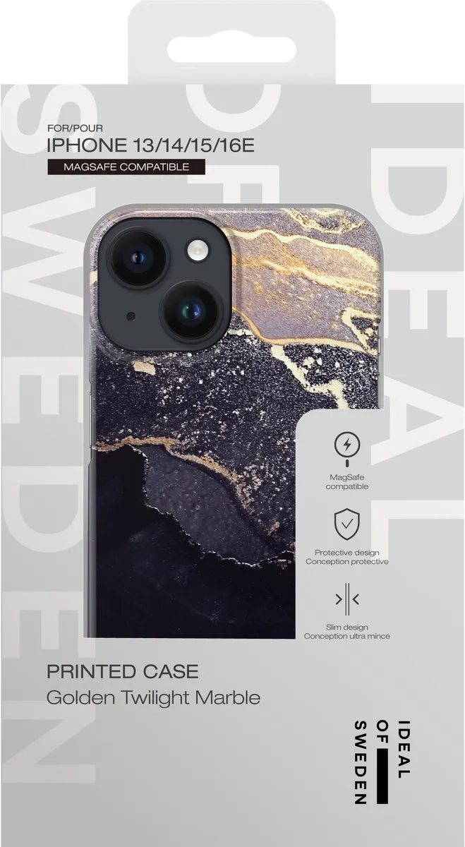 iDeal of Sweden iPhone 14 Hoesje Golden Twilight Marble mpn-7340205165986