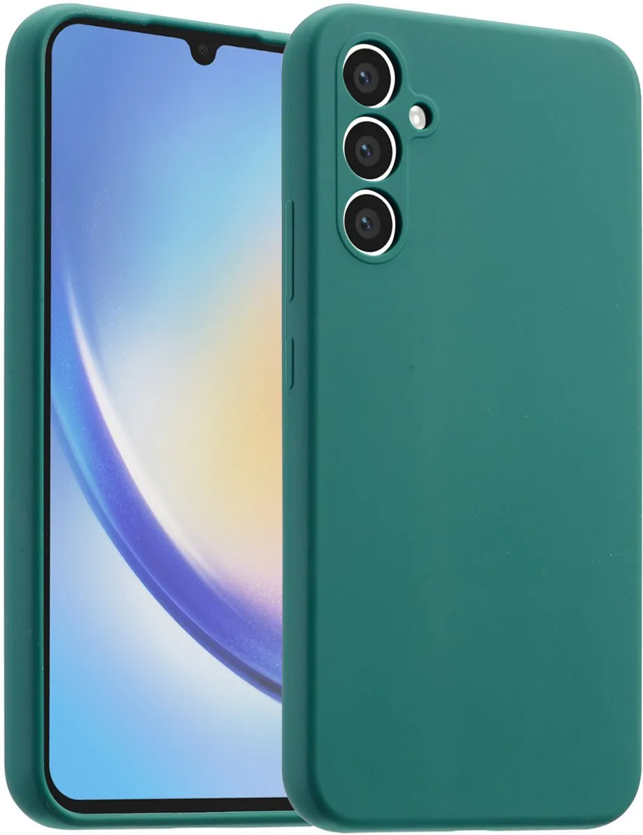 Accezz Hoesje Samsung Galaxy A34 5G - Donkergroen