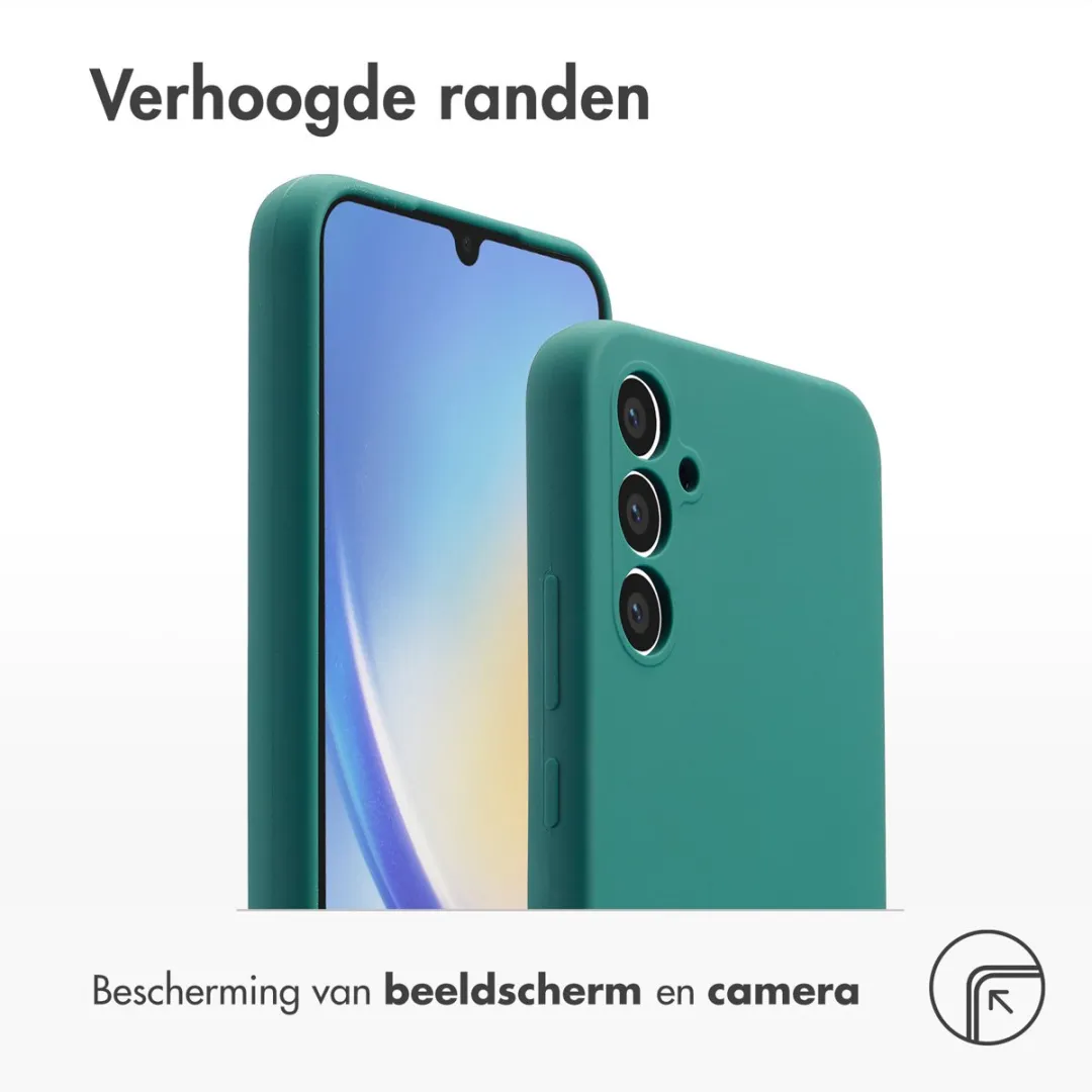 Accezz Hoesje Samsung Galaxy A34 5G - Donkergroen