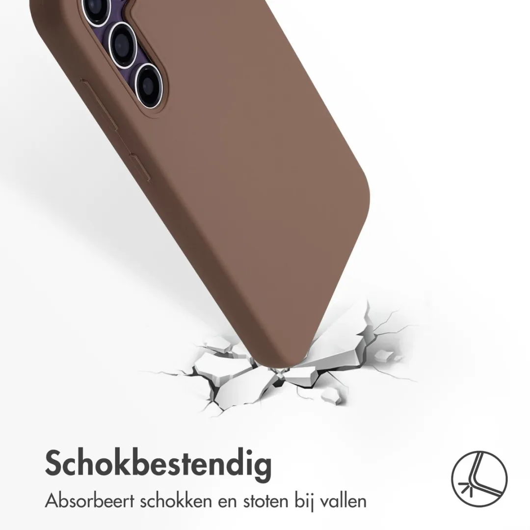 Accezz Hoesje Samsung Galaxy S23 FE Lichtbruin - Magnetische Ring