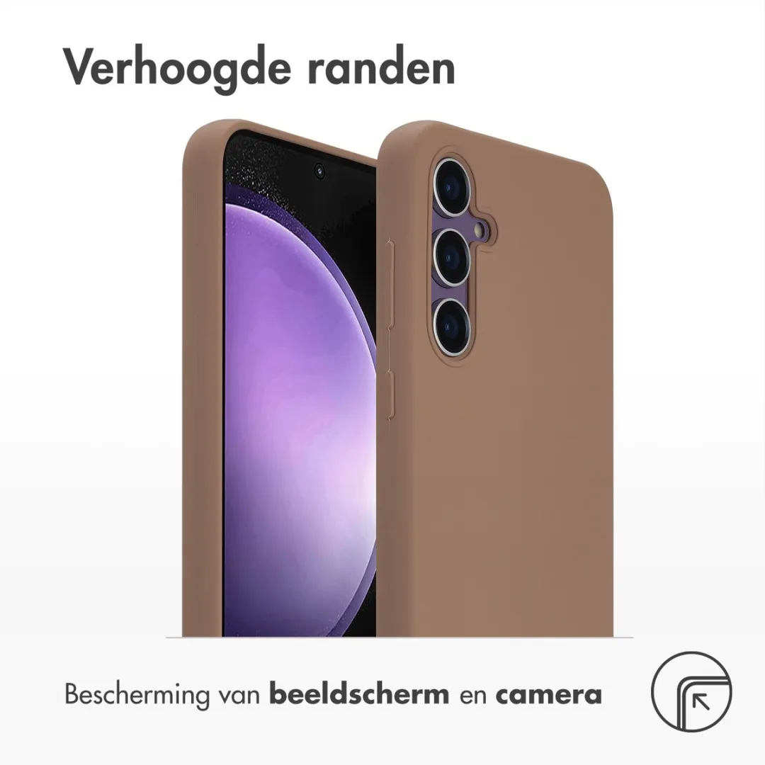 Accezz Hoesje Samsung Galaxy S23 FE Lichtbruin - Magnetische Ring